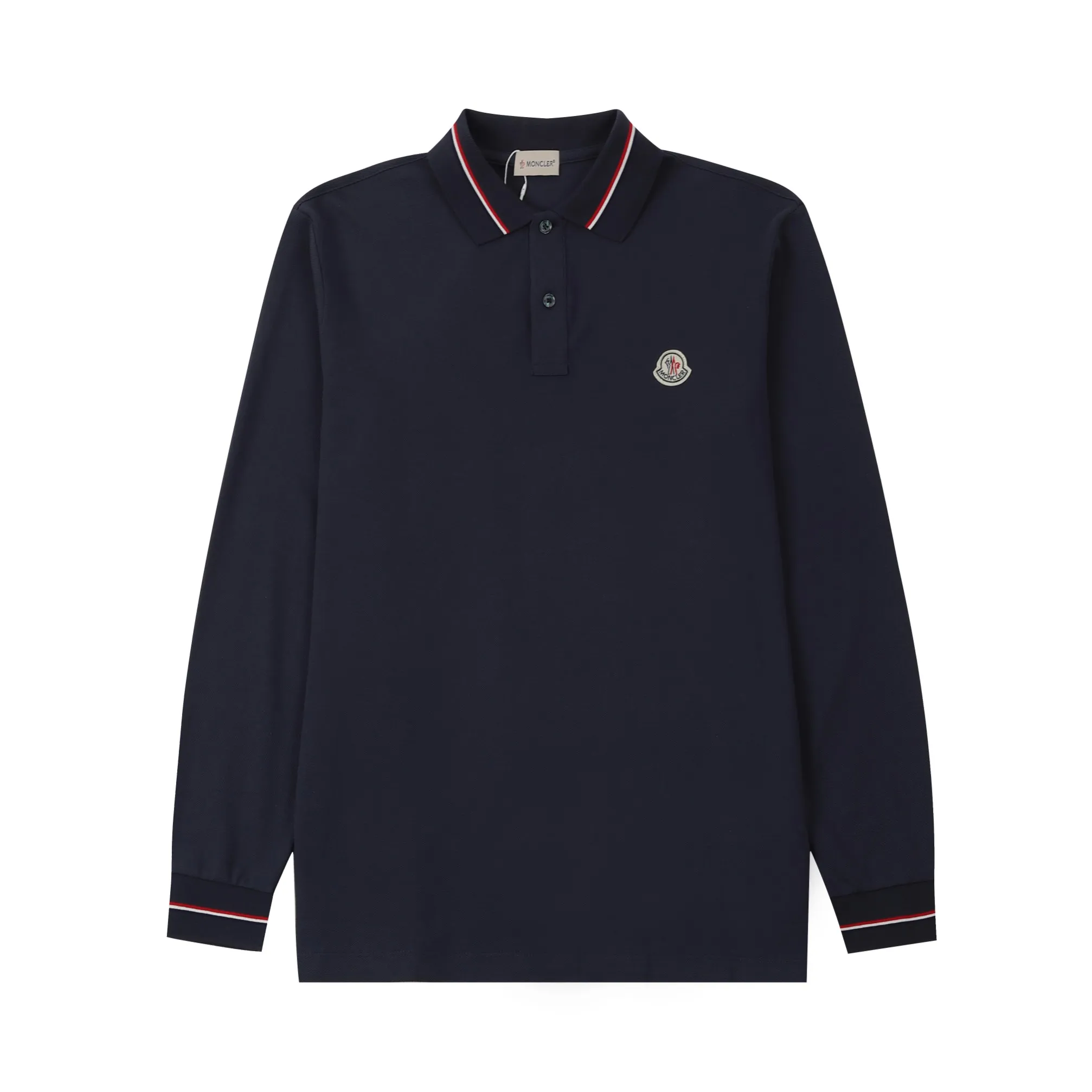 MONCLE *2024AW POLONew Arrival Classic Logo ， Classic ， ， ， 💯 ， ， 100% ， ：Black White Blue Size：M-XXL